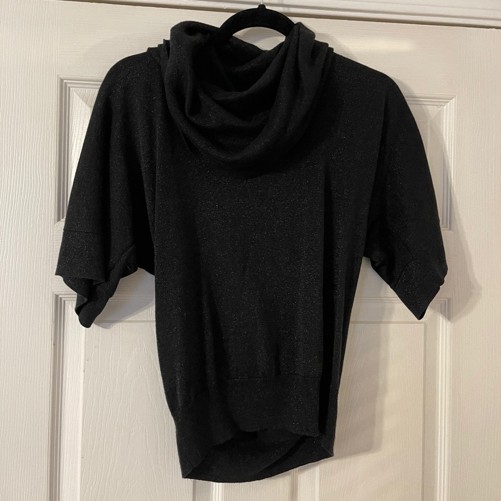 Michael Kors black sparkle cowl neck sweater